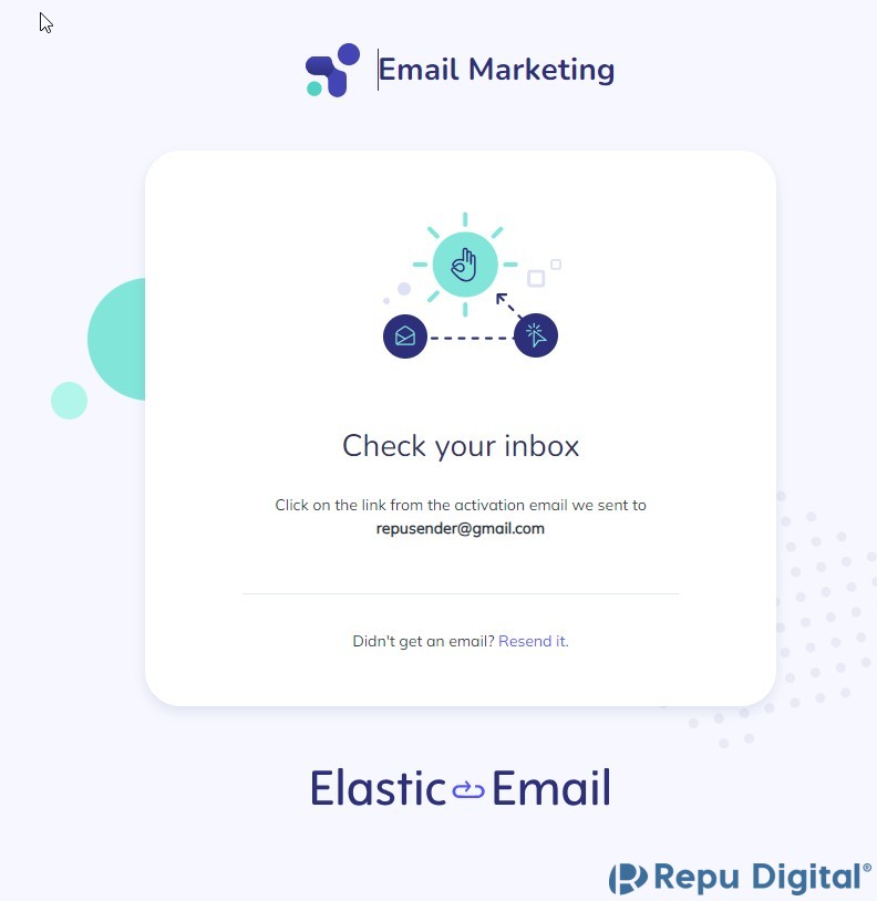 Check email đến và click link trong email để active tài khoản